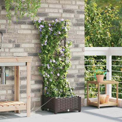 Vasi da giardino Marrone 40 x 40 x 126 cm Acciaio