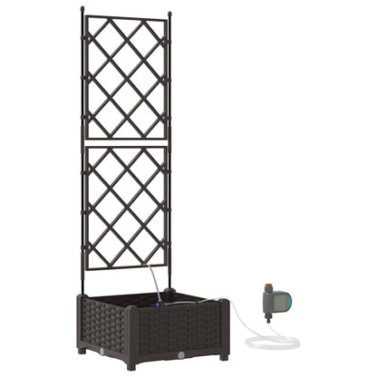 Vasi da giardino Marrone 40 x 40 x 126 cm Acciaio