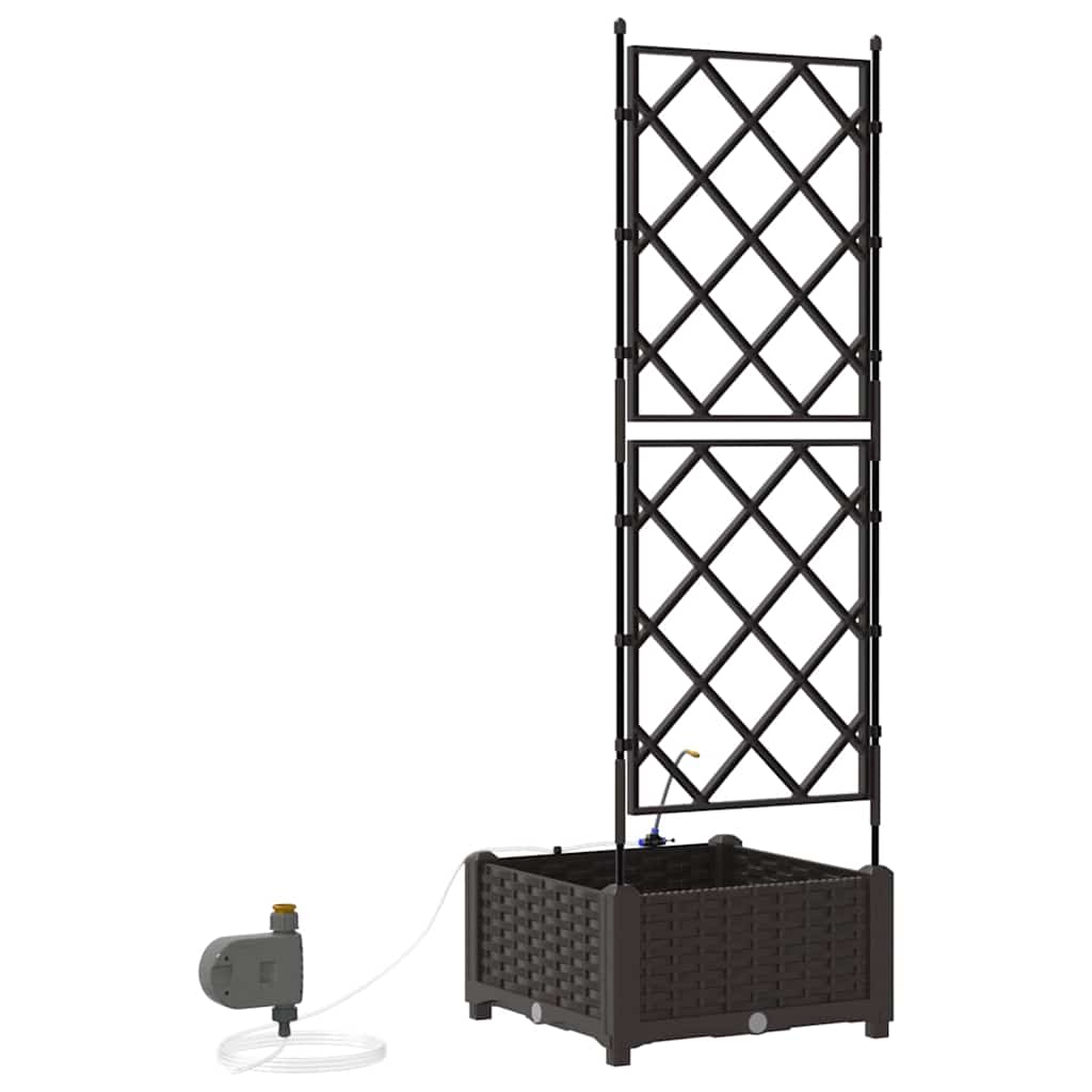 Vasi da giardino Marrone 40 x 40 x 126 cm Acciaio