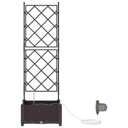 Vasi da giardino Marrone 40 x 40 x 126 cm Acciaio - homemem39