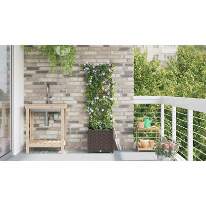 Vasi da giardino Marrone 40 x 40 x 142 cm Acciaio