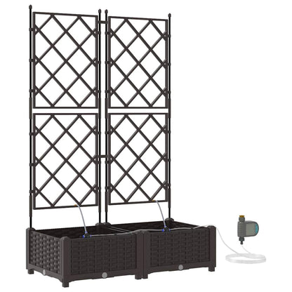 Vasi da giardino Marrone 80 x 40 x 126 cm Acciaio