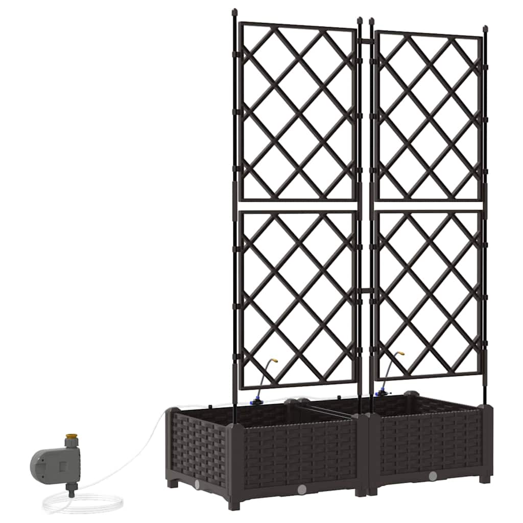 Vasi da giardino Marrone 80 x 40 x 126 cm Acciaio