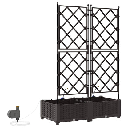 Vasi da giardino Marrone 80 x 40 x 126 cm Acciaio