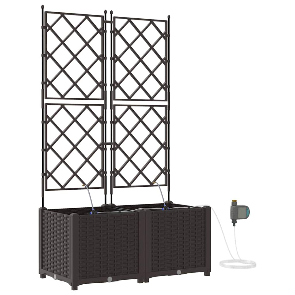 Vasi da giardino Marrone 80 x 40 x 142 cm Acciaio