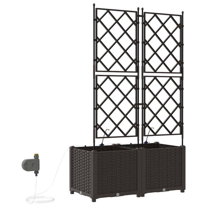 Vasi da giardino Marrone 80 x 40 x 142 cm Acciaio