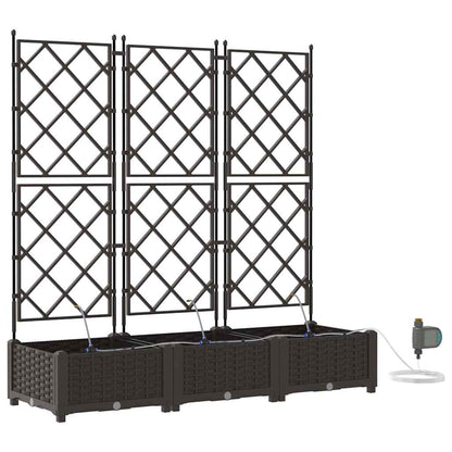 Vasi da giardino Marrone 120 x 40 x 126 cm Acciaio