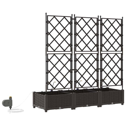 Vasi da giardino Marrone 120 x 40 x 126 cm Acciaio