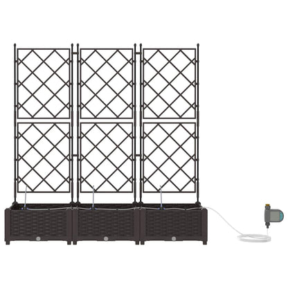 Vasi da giardino Marrone 120 x 40 x 126 cm Acciaio