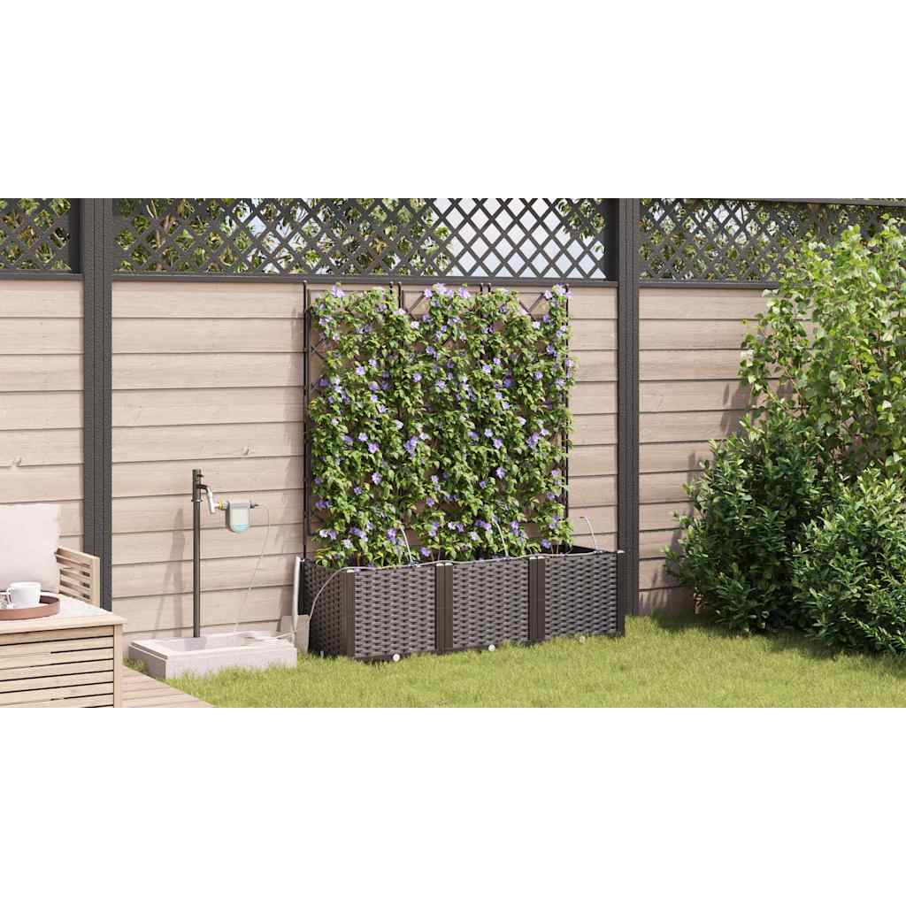 Vasi da giardino Marrone 120 x 40 x 142 cm Acciaio - homemem39