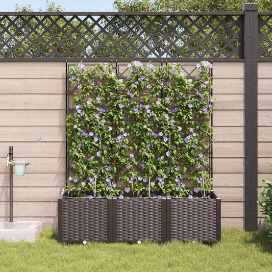 Vasi da giardino Marrone 120 x 40 x 142 cm Acciaio