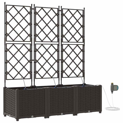 Vasi da giardino Marrone 120 x 40 x 142 cm Acciaio