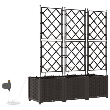 Vasi da giardino Marrone 120 x 40 x 142 cm Acciaio