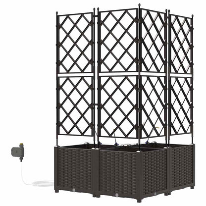 Vasi da giardino Marrone 80 x 80 x 142 cm Acciaio
