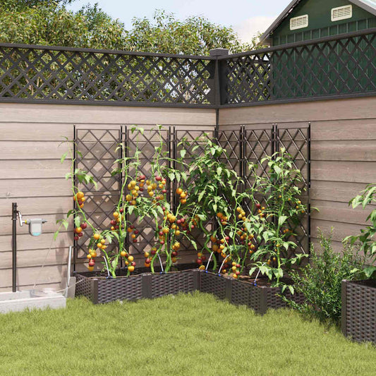 Vasi da giardino Marrone 120 x 120 x 126 cm Acciaio
