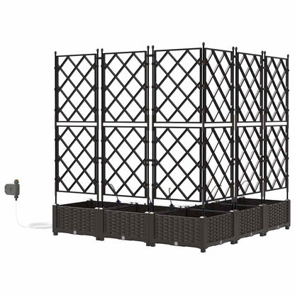Vasi da giardino Marrone 120 x 120 x 126 cm Acciaio