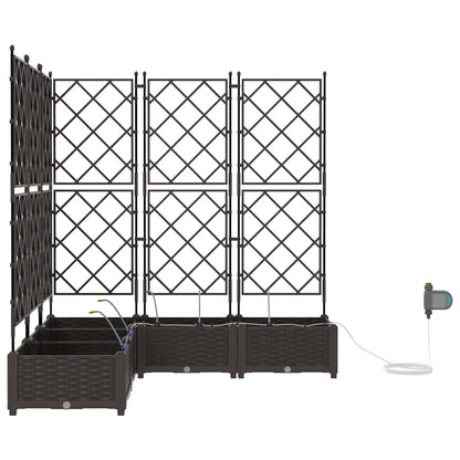 Vasi da giardino Marrone 120 x 120 x 126 cm Acciaio