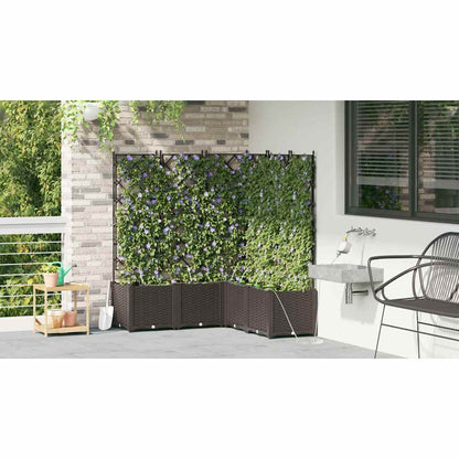 Vasi da giardino Marrone 120 x 120 x 142 cm Acciaio