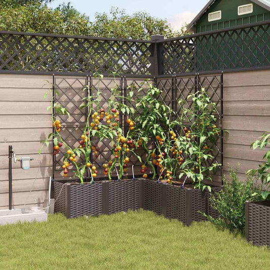 Vasi da giardino Marrone 120 x 120 x 142 cm Acciaio