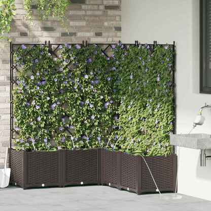 Vasi da giardino Marrone 120 x 120 x 142 cm Acciaio