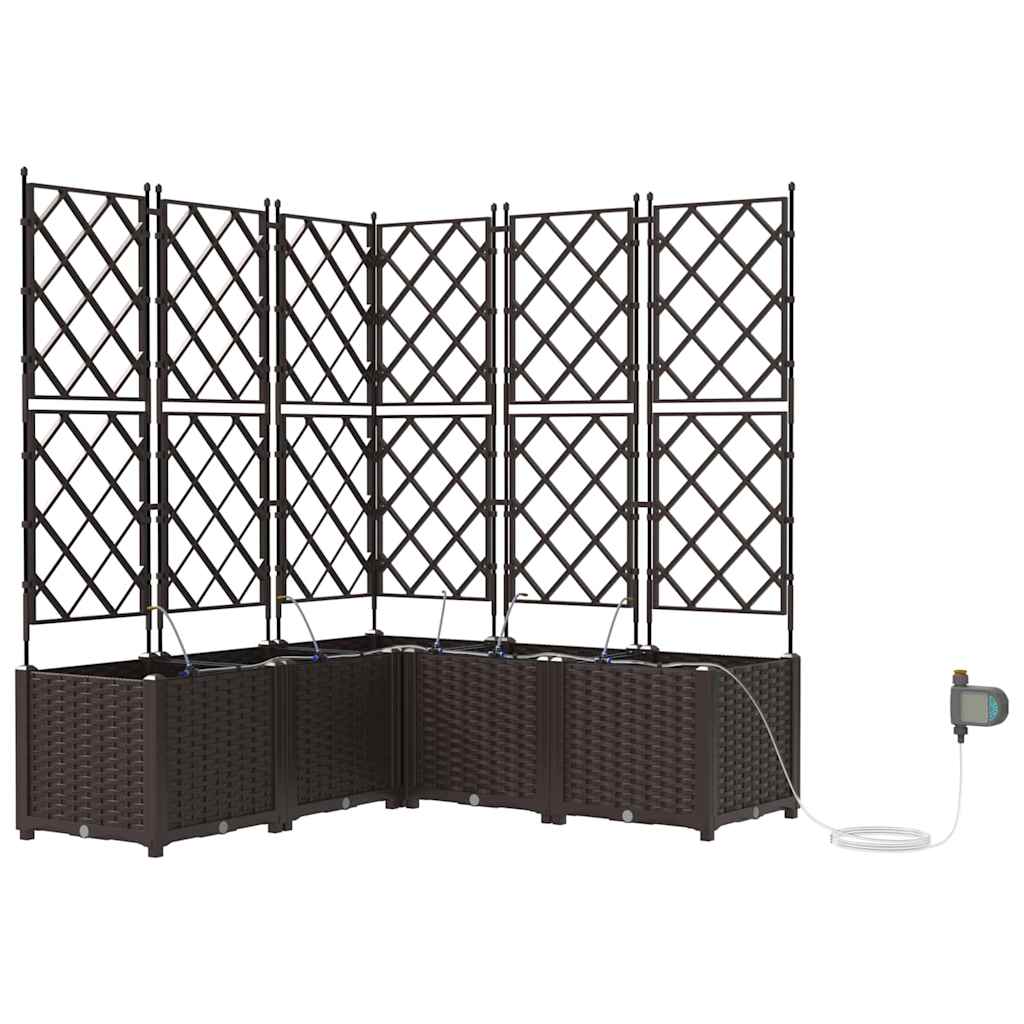 Vasi da giardino Marrone 120 x 120 x 142 cm Acciaio