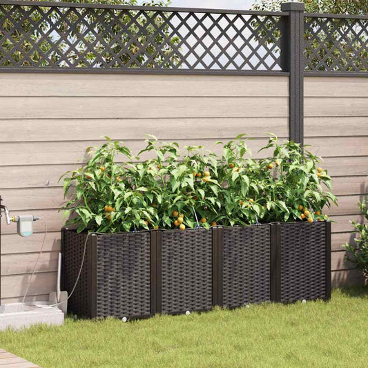 Vasi da giardino Marrone 160 x 40 x 52 cm Acciaio