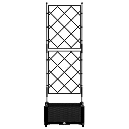 Vaso da Giardino con Trellis Nero 40 x 40 x 125.5 cm PP