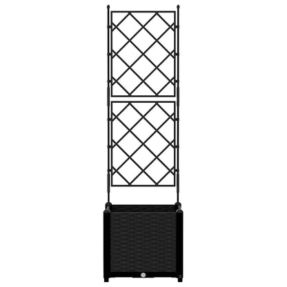 Vaso da Giardino con Trellis Nero 40 x 40 x 143 cm PP