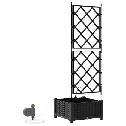 Vasi da giardino Nero 40 x 40 x 126 cm Acciaio