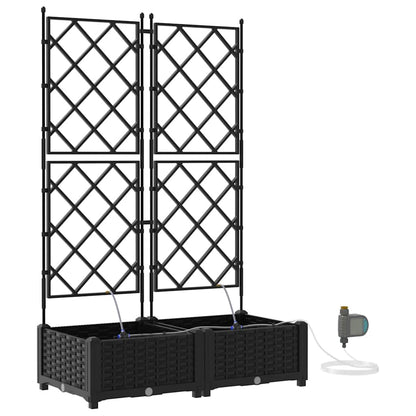 Vasi da giardino Nero 80 x 40 x 126 cm Acciaio