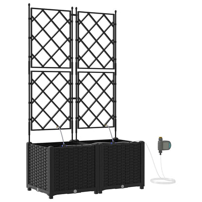 Vasi da giardino Nero 80 x 40 x 142 cm Acciaio