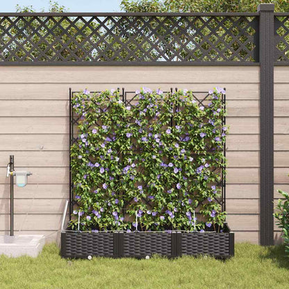 Vasi da giardino Nero 120 x 40 x 126 cm Acciaio
