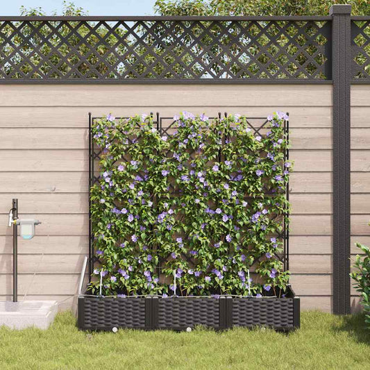 Vasi da giardino Nero 120 x 40 x 126 cm Acciaio