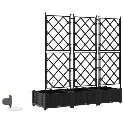 Vasi da giardino Nero 120 x 40 x 126 cm Acciaio