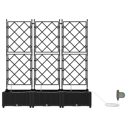 Vasi da giardino Nero 120 x 40 x 126 cm Acciaio