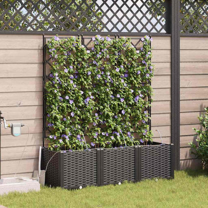 Vasi da giardino Nero 120 x 40 x 142 cm Acciaio