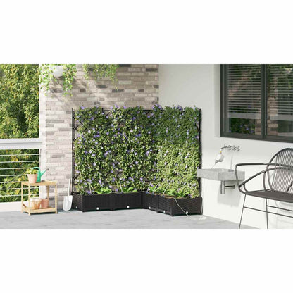 Vasi da giardino Nero 120 x 120 x 126 cm Acciaio