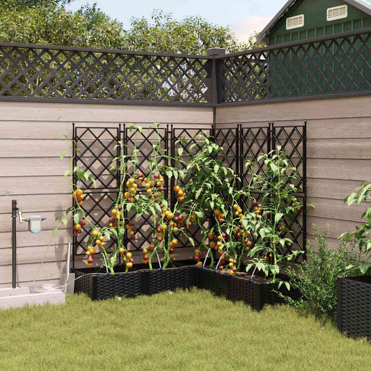 Vasi da giardino Nero 120 x 120 x 126 cm Acciaio