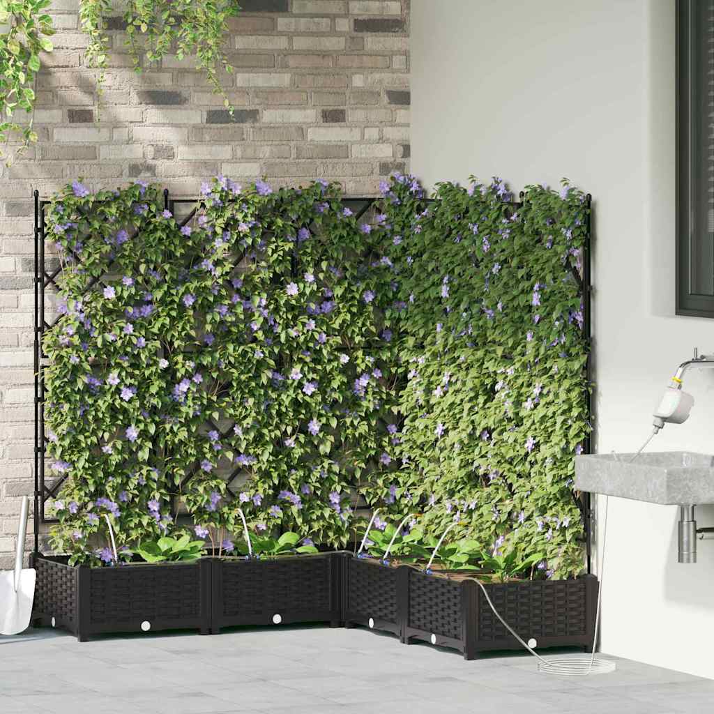Vasi da giardino Nero 120 x 120 x 126 cm Acciaio