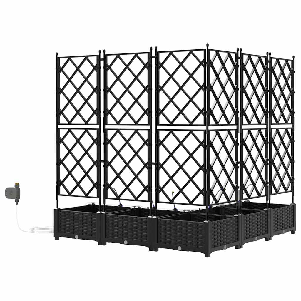 Vasi da giardino Nero 120 x 120 x 126 cm Acciaio