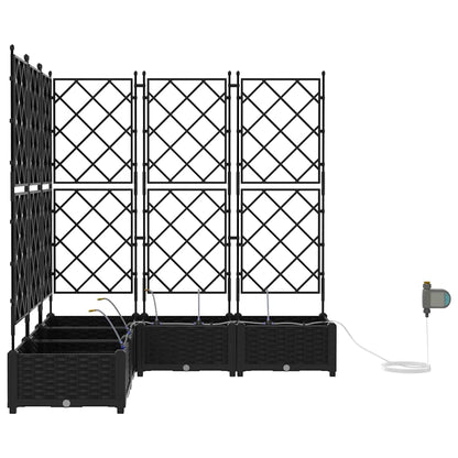 Vasi da giardino Nero 120 x 120 x 126 cm Acciaio
