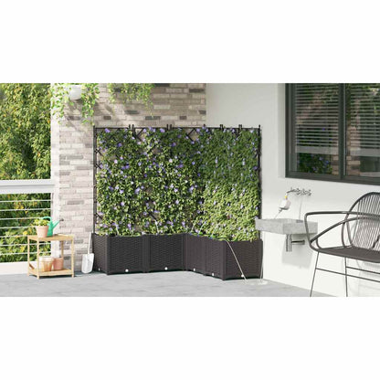 Vasi da giardino Nero 120 x 120 x 142 cm Acciaio