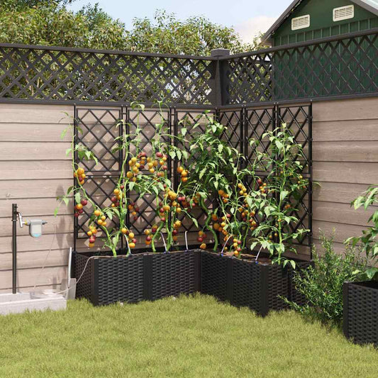 Vasi da giardino Nero 120 x 120 x 142 cm Acciaio