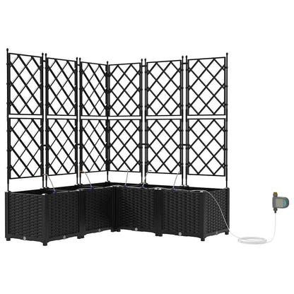 Vasi da giardino Nero 120 x 120 x 142 cm Acciaio