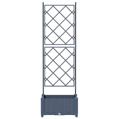 Vaso da Giardino con Trellis Grigio 40 x 40 x 125.5 cm PP