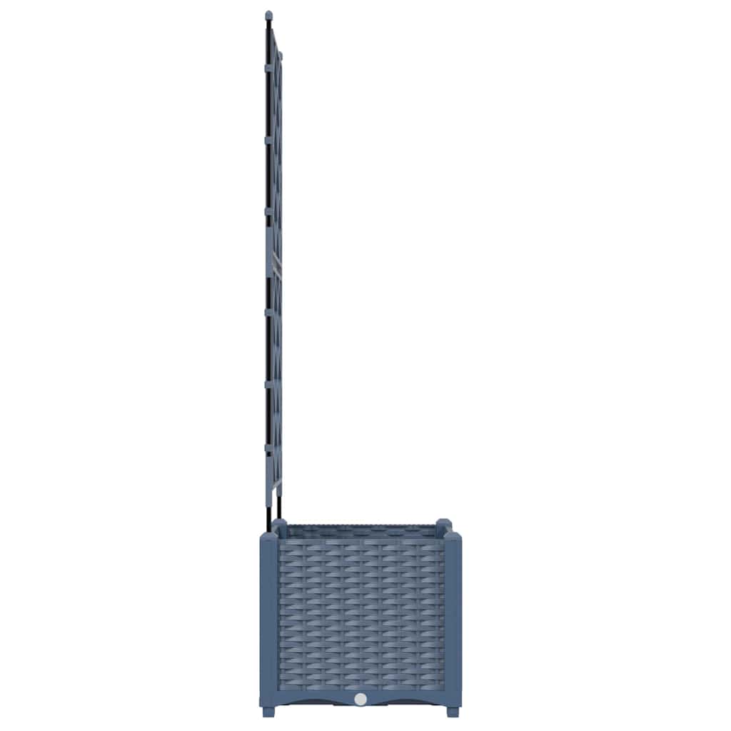 Vaso da Giardino con Trellis Grigio 40 x 40 x 143 cm PP