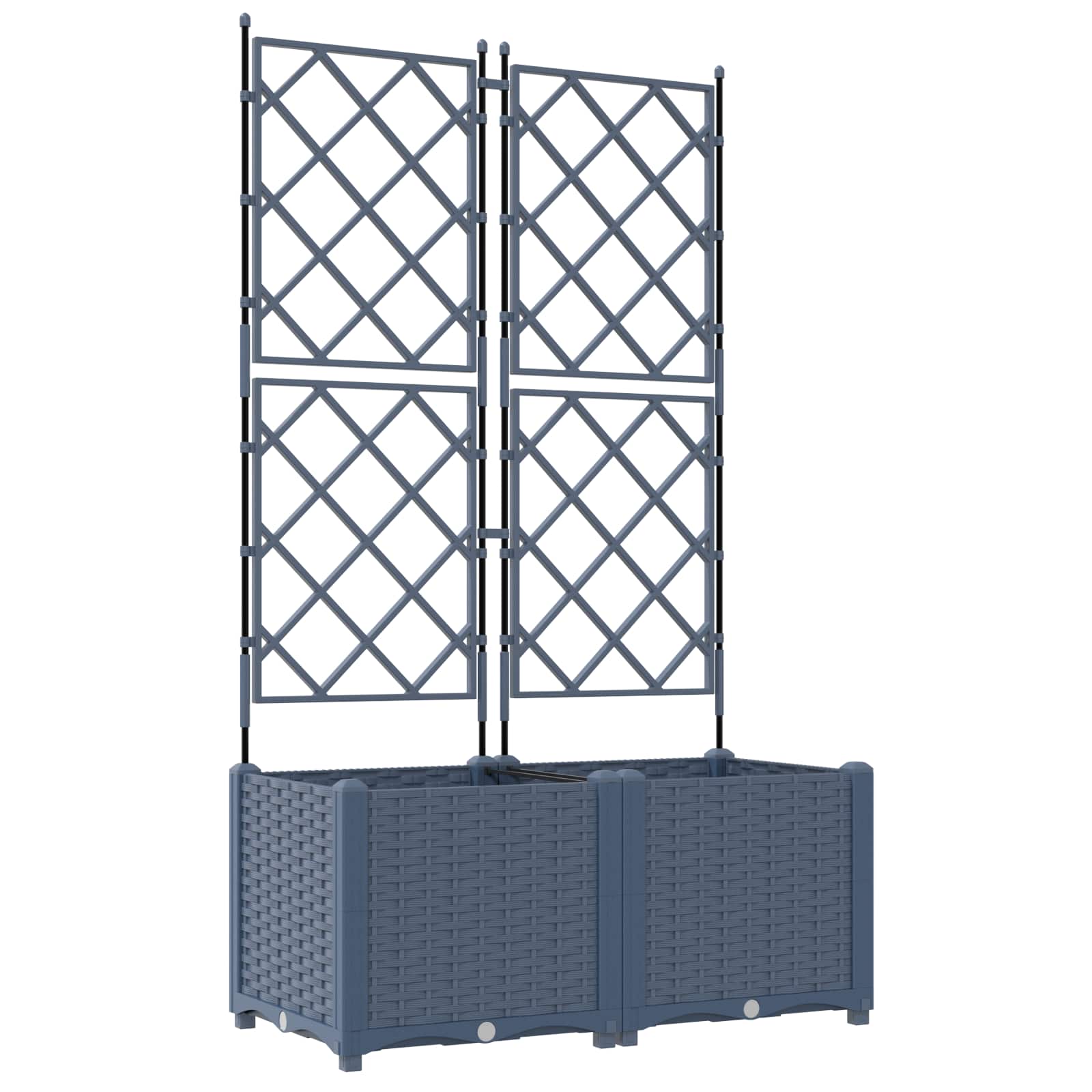 Vaso da giardino 2 pcs Grigio 80 x 40 x 143 cm Plastica | homemem39