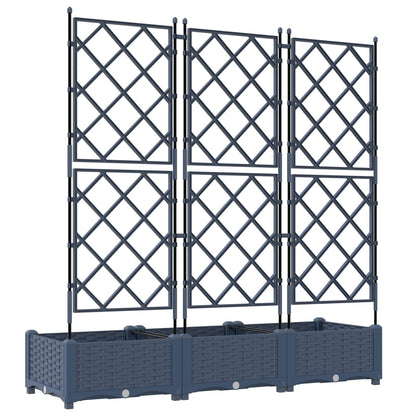 Vaso da giardino 3 pcs Grigio 120 x 40 x 125,5 cm Plastica | homemem39