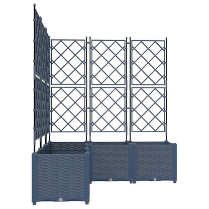 Vaso da Giardino con Trellis 5 pcs Grigio 120 x 120 x 143 cm PP