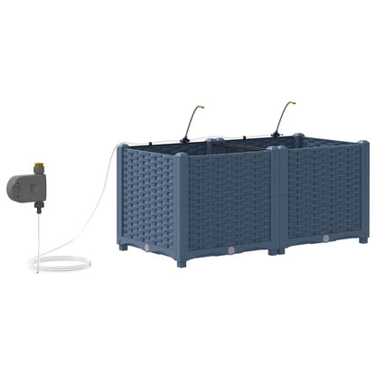 Vasi da giardino Grigio 80 x 40 x 37.5 cm Acciaio